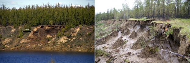 Glissements de terrain en Sibérie Centrale liés au réchauffement climatique