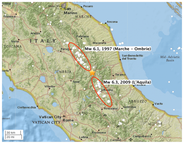 Séisme de magnitude Mw 6.2 dans la région de Rieti - 24 aout 2016