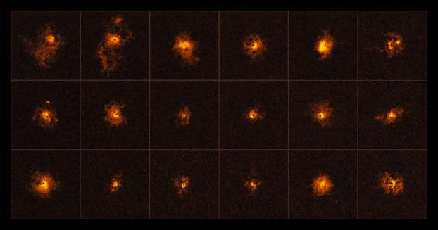 Le VLT de l'ESO détecte l'existence insoupçonnée de vastes halos de lumière autour de quasars distants