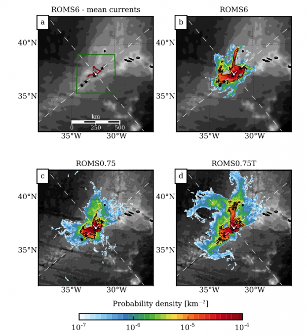 Dispersion de larves par la turbulence de sous-mésoéchelle et la marée interne dans l'océan profond