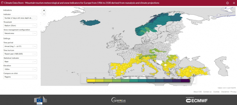 Un nouveau jeu de données pour étudier l’impact du changement climatique sur le tourisme de ski en Europe