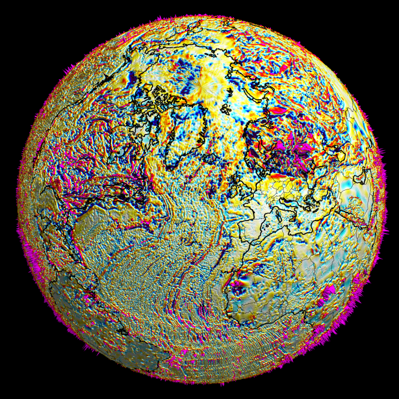 Nouvelle image magnétique d’une planète tectoniquement active
