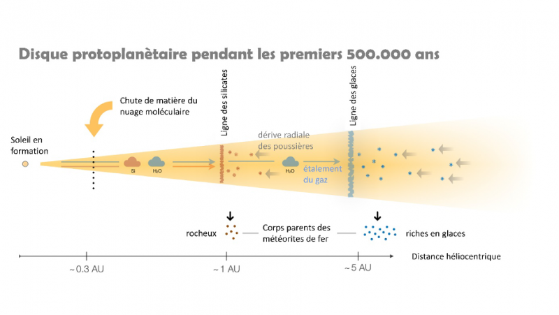 Formation des premiers petits corps du Système solaire dans deux anneaux distincts