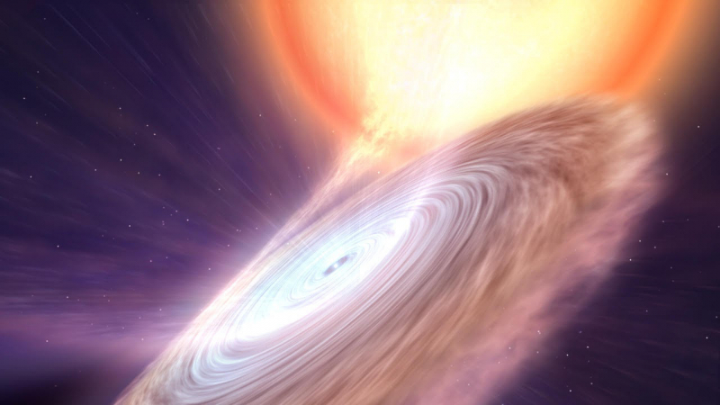 Les vents d’une étoile à neutrons dévorant son compagnon