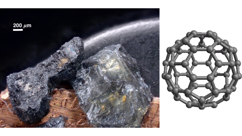 Détection de fullerènes cosmiques dans la météorite Almahata Sitta
