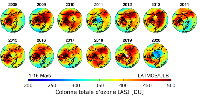 Diminution record d’ozone au Pôle Nord