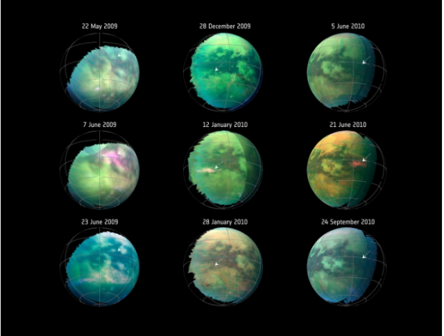 Cassini détecte pour la première fois des tempêtes de poussière sur Titan
