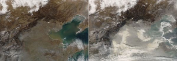 Suivi des premiers pic de pollution en chine