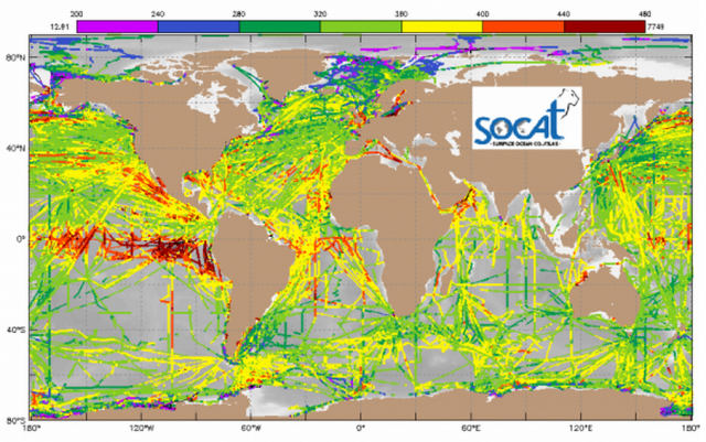 Actualisation de la base internationale SOCAT de CO2 océanique