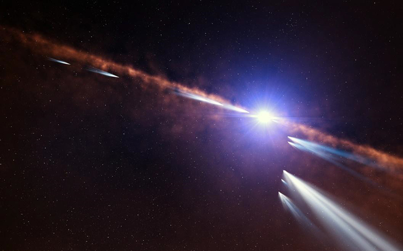 Découverte de 30 "exocomètes" dans un système planétaire jeune