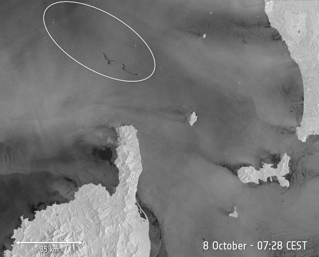 Collision de deux bateaux: propagation de la marée noire