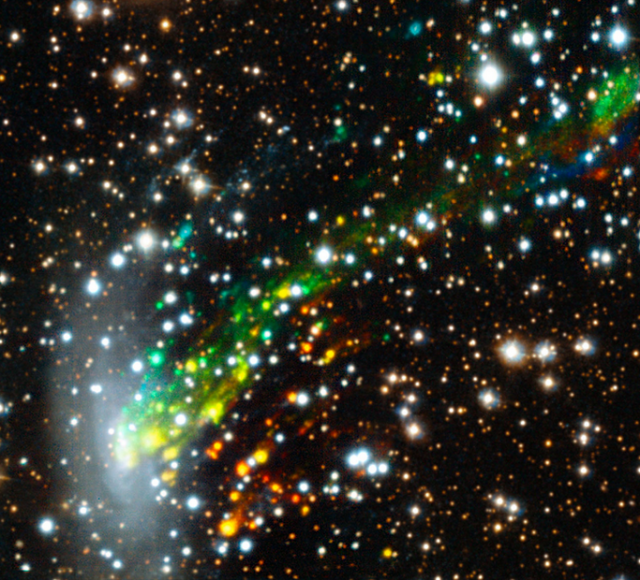 MUSE dévoile la véritable histoire d'une collision galactique