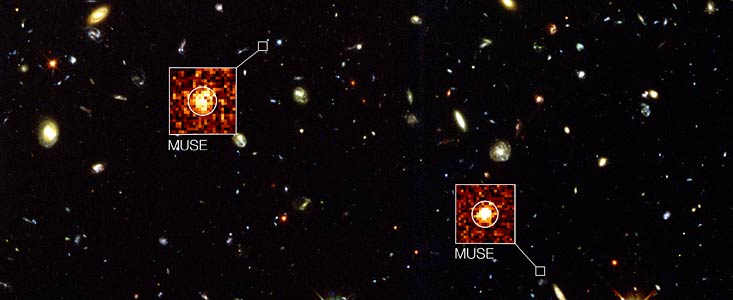 VLT: au-delà de Hubble, MUSE dessine l'image 3D de l'Univers lointain