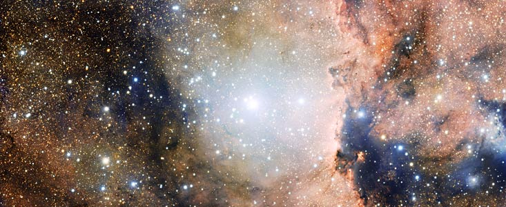 Un luxuriant paysage de nouvelles étoiles