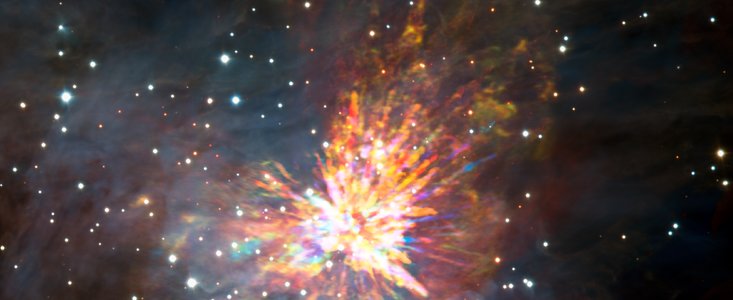 ALMA capture de dramatiques feux d'artifice stellaires