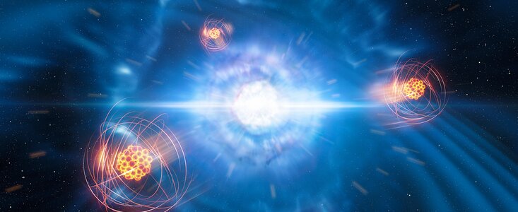 Première détection d’un élément lourd né de la collision entre étoiles à neutrons