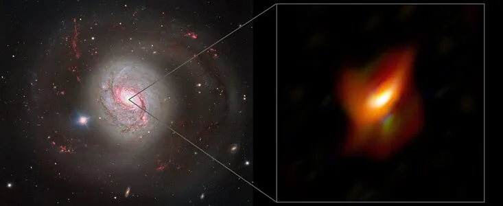 Un trou noir supermassif éclipsé par un anneau de poussière cosmique