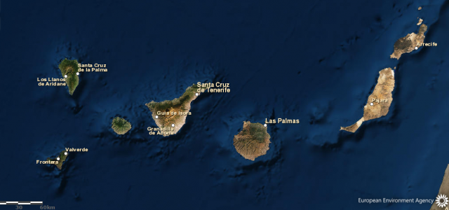 Variations passées du champ magnétique terrestre aux Canaries