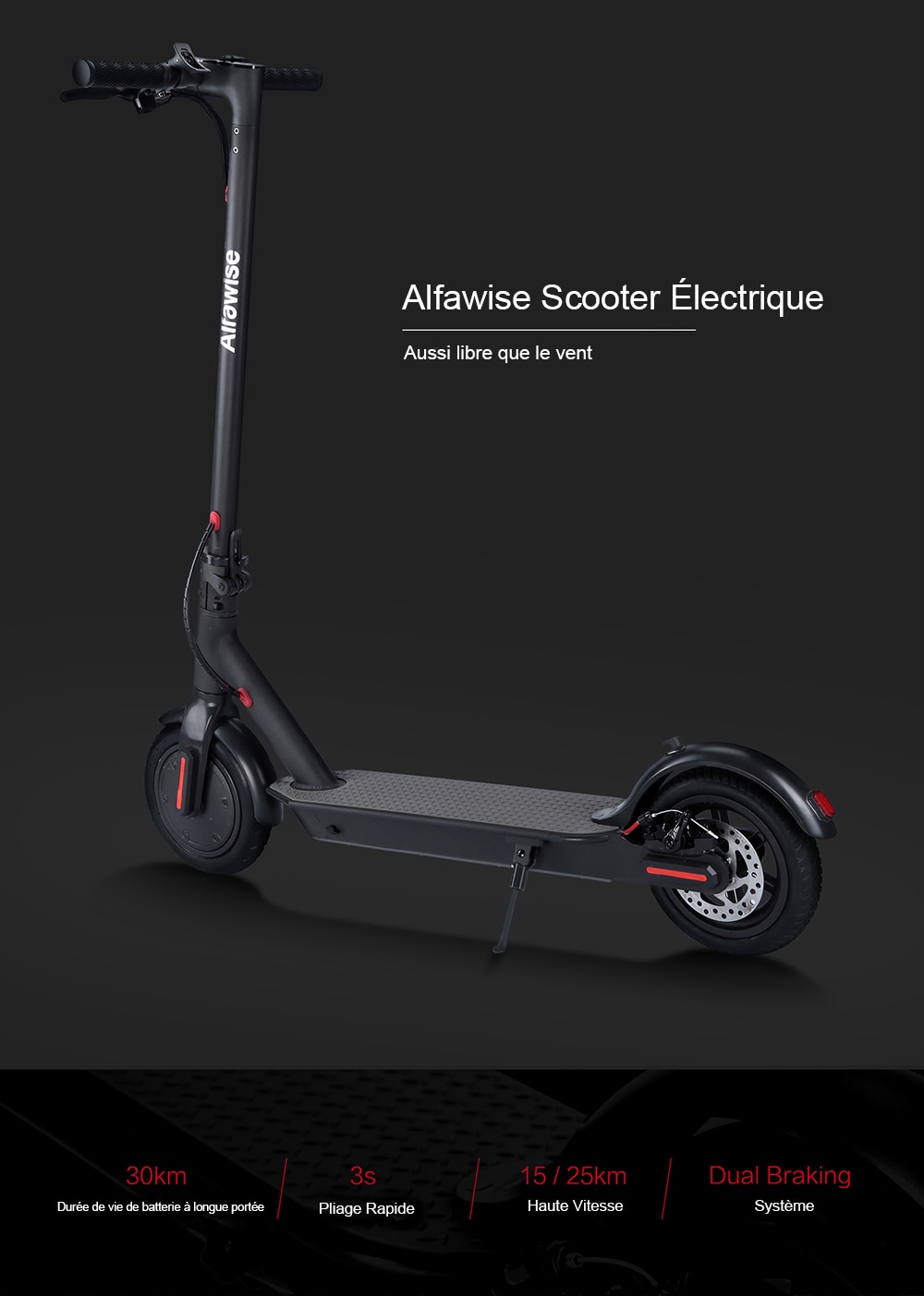 La trottinette électrique pliable Alfawise M1