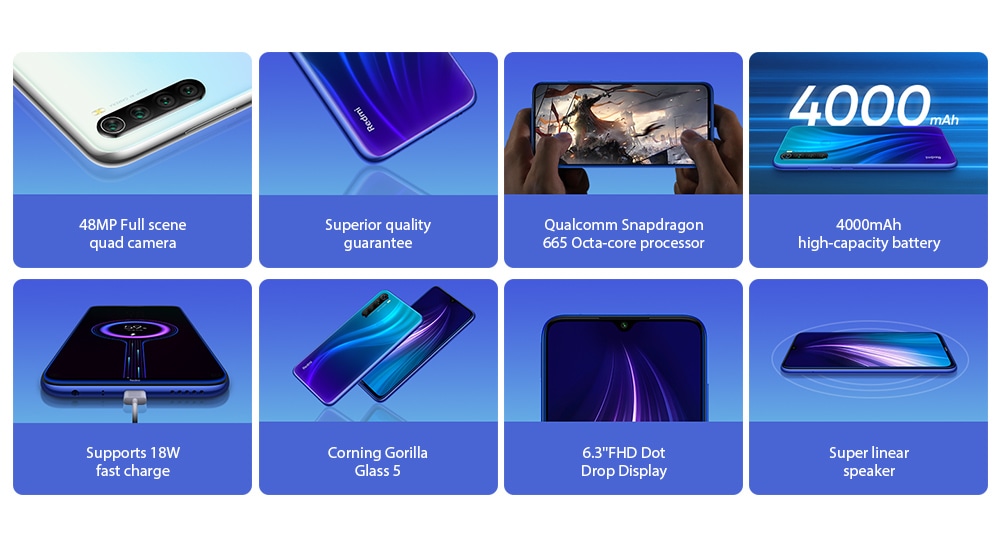 Le smartphone Xiaomi Redmi Note 8