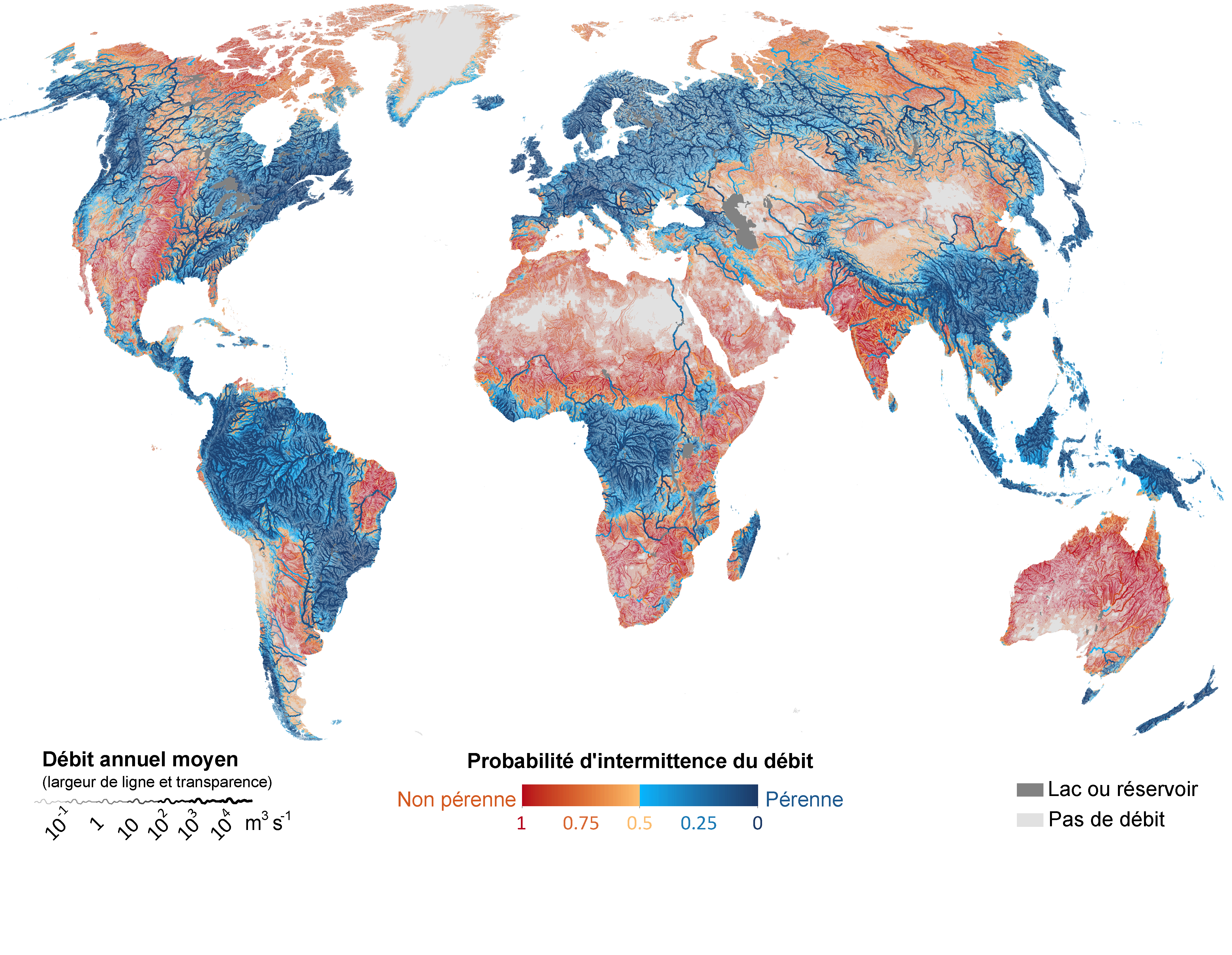 Plus de la moitié des cours d’eau mondiaux à sec au moins une fois par an