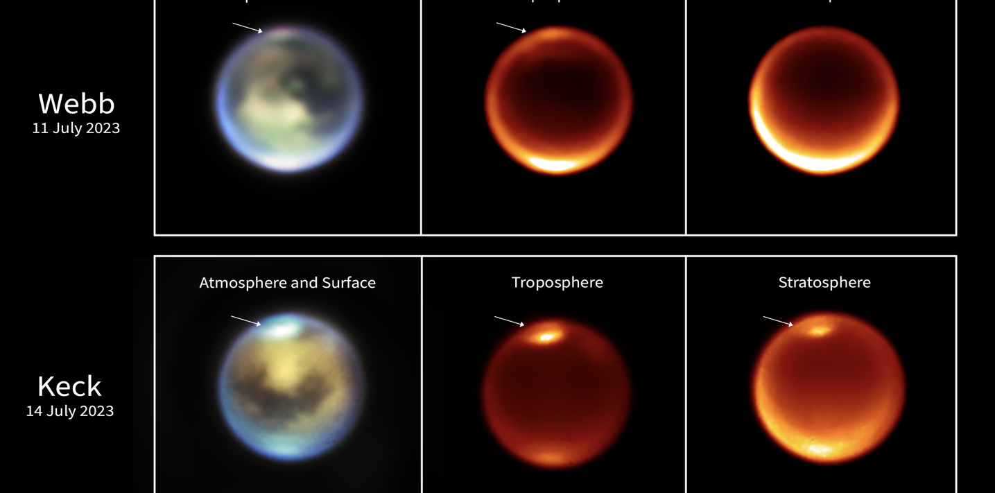 ⛈️ La météo sur Titan vue par James Webb et Keck