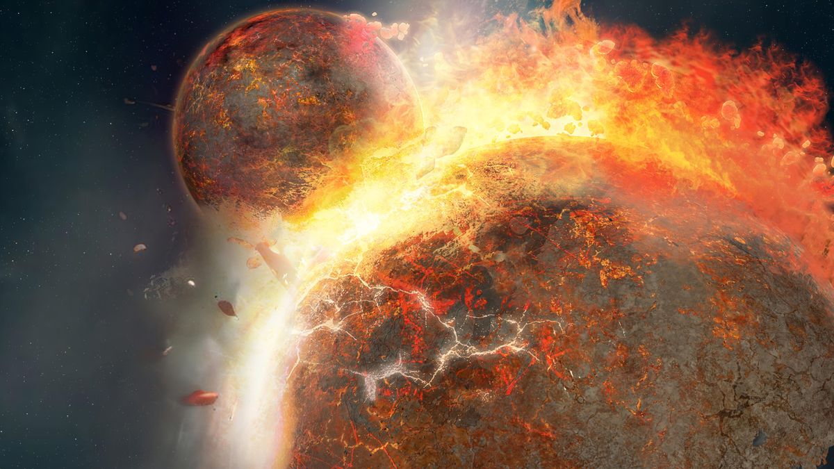 Des vestiges de la protoplanète Théia, ayant percuté la Terre, décelés dans le manteau terrestre