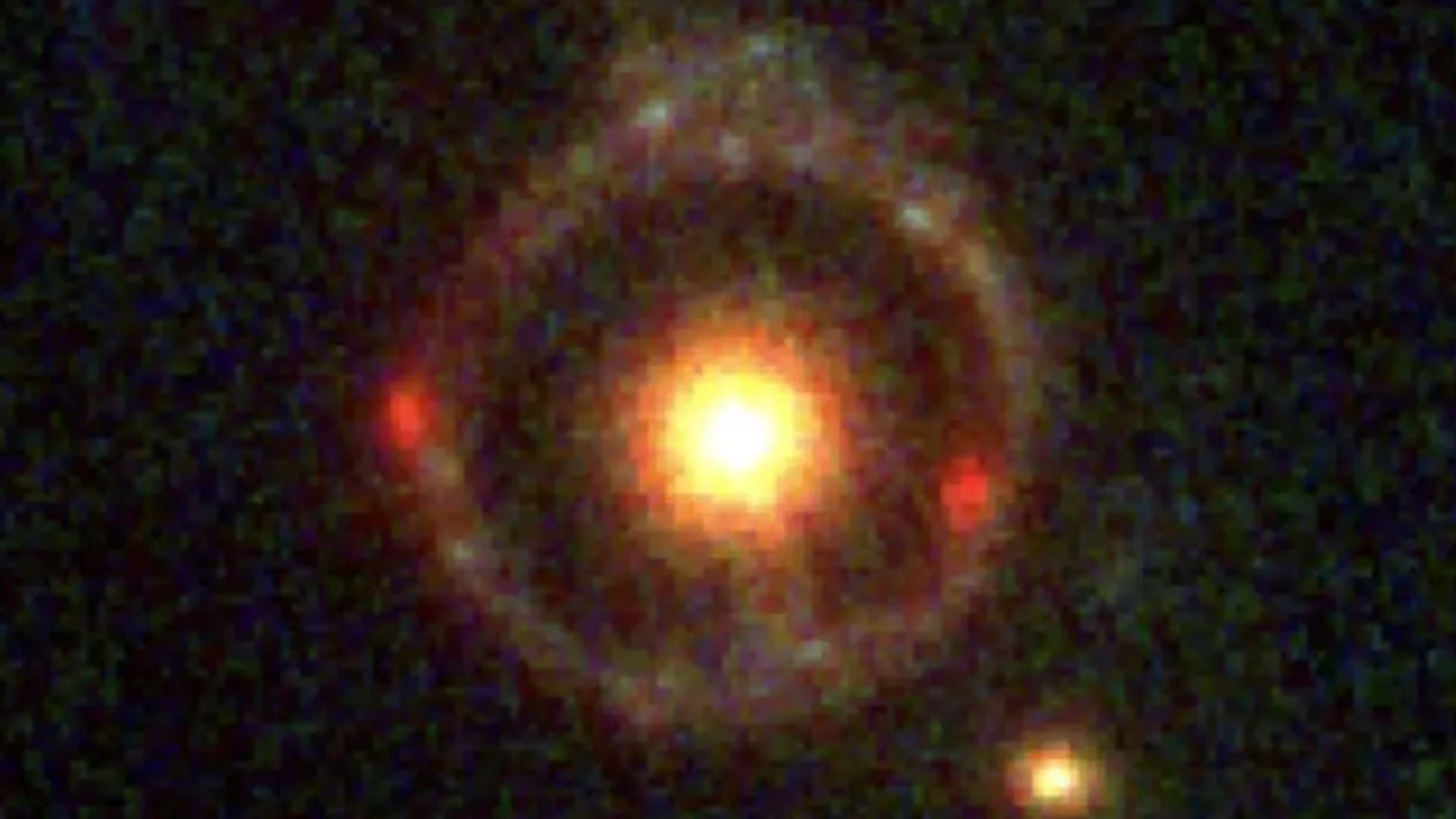 Extreme concentration of dark matter revealed by this Einstein Ring