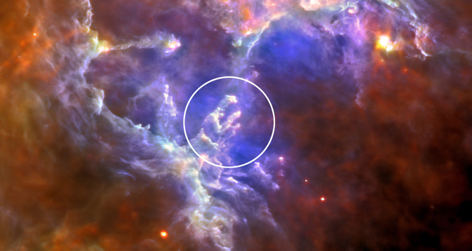 Le télescope Herschel revisite les "Piliers de la Création"