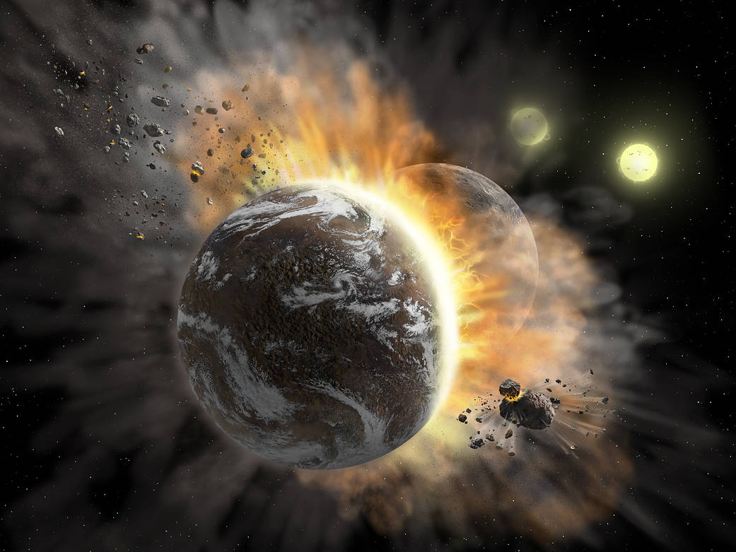 Les collisions lors de la formation de la Terre ont modifié sa composition