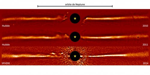 Découverte de mystérieuses ondulations au travers d'un disque de poussière