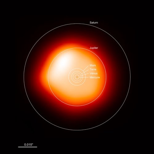 Une immense tache brillante à la surface de Bételgeuse révélée par ALMA