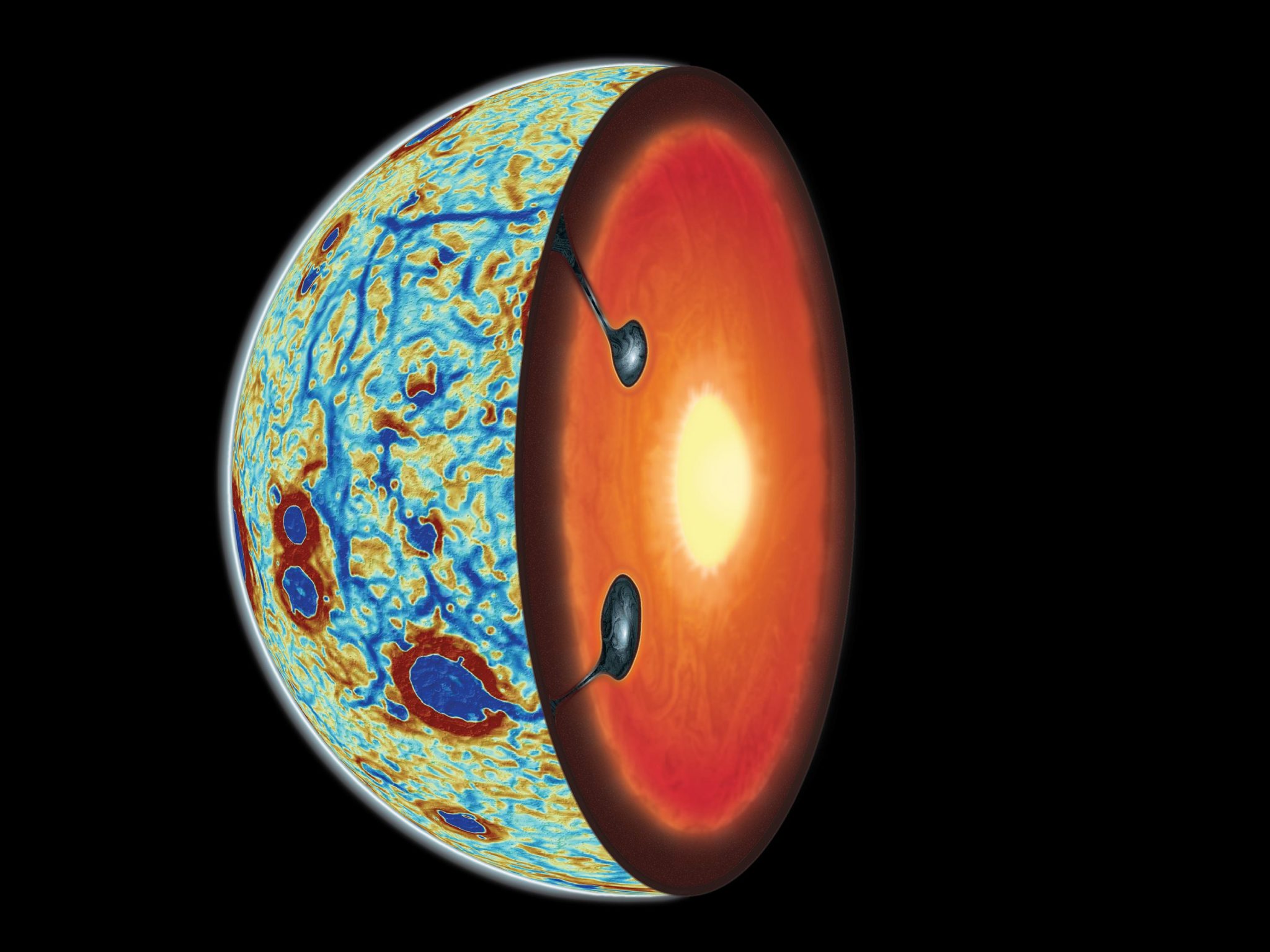 Surprise: the lunar surface "sank" beneath the crust