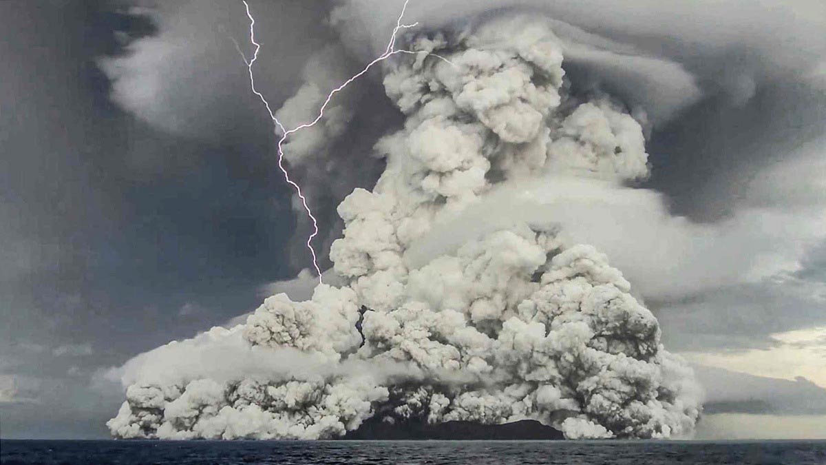 🌋 Uma erupção vulcânica destrói metano na atmosfera