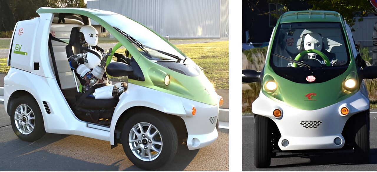 An autonomous car? Yes, but with this humanoid robot at the wheel