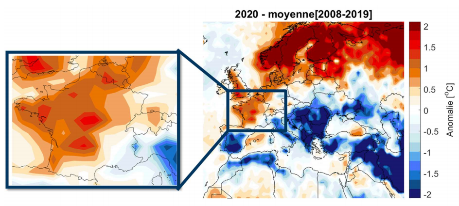 2020 vu du ciel : l’année la plus chaude en Europe