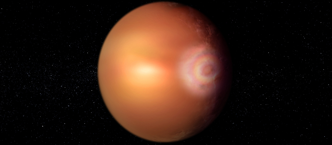 A massive "rainbow" detected on an exoplanet